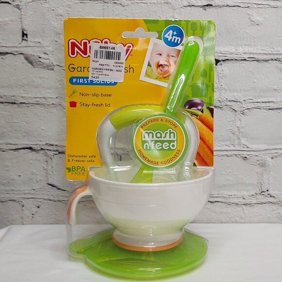 NUBY 'GARDEN FRESH MASH~N~FEED' BOWL & STORAGE - Picture 5 of 16